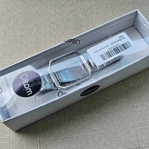 Oitam Replacement Band for Fit Bit BLAZE Silver Tone Metal Strap Size 9 inches - Picture 2 of 9